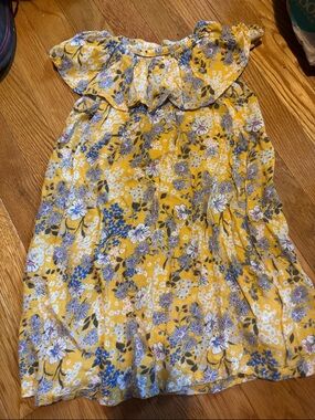 Old Navy Yellow Floral Girls Dress